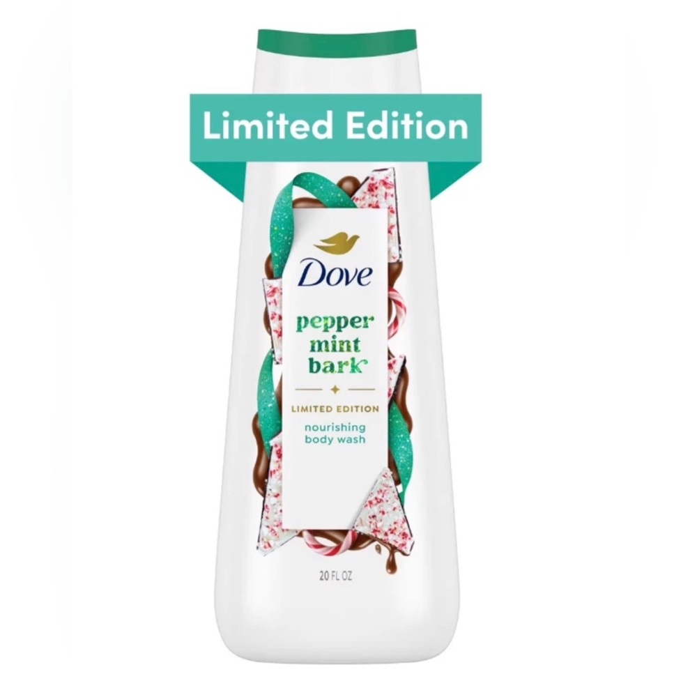 Dove Limited Edition Holiday Treats Body Wash Peppermint Bark, 20 fl oz NEW